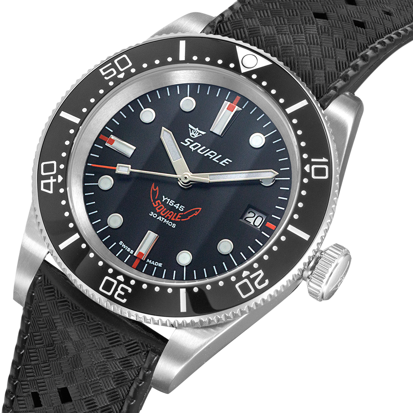 Squale 1545 Threehand Black