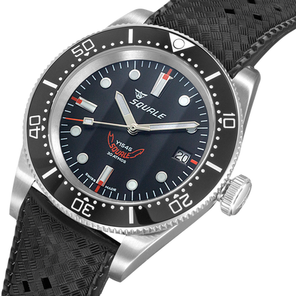 Squale 1545 Threehand Black