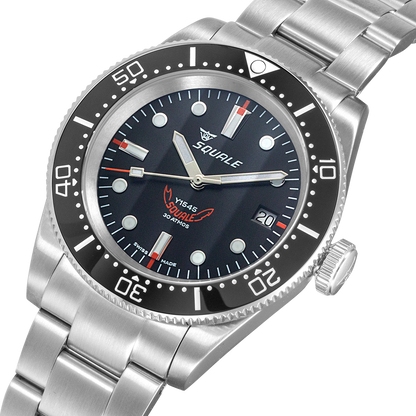 Squale 1545 Threehand Black