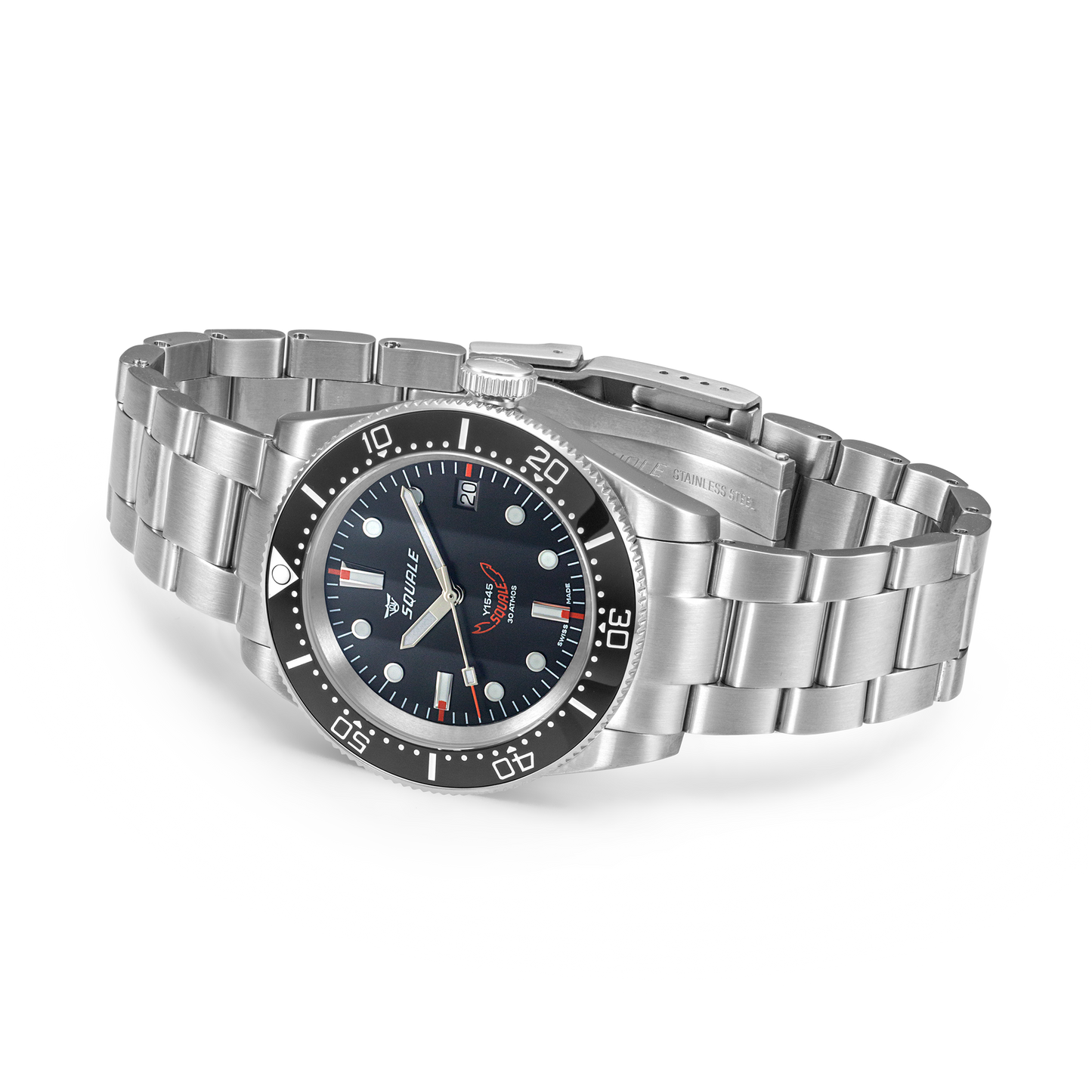 Squale 1545 Threehand Black