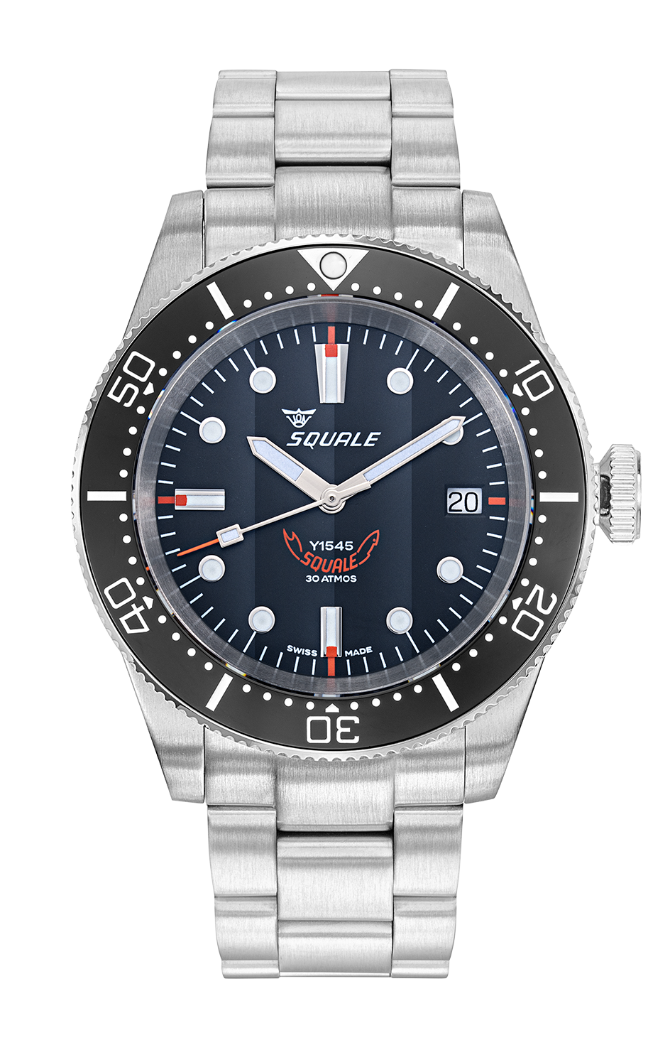 Squale 1545 Threehand Black