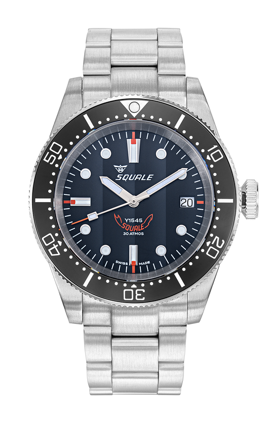 Squale 1545 Threehand Black