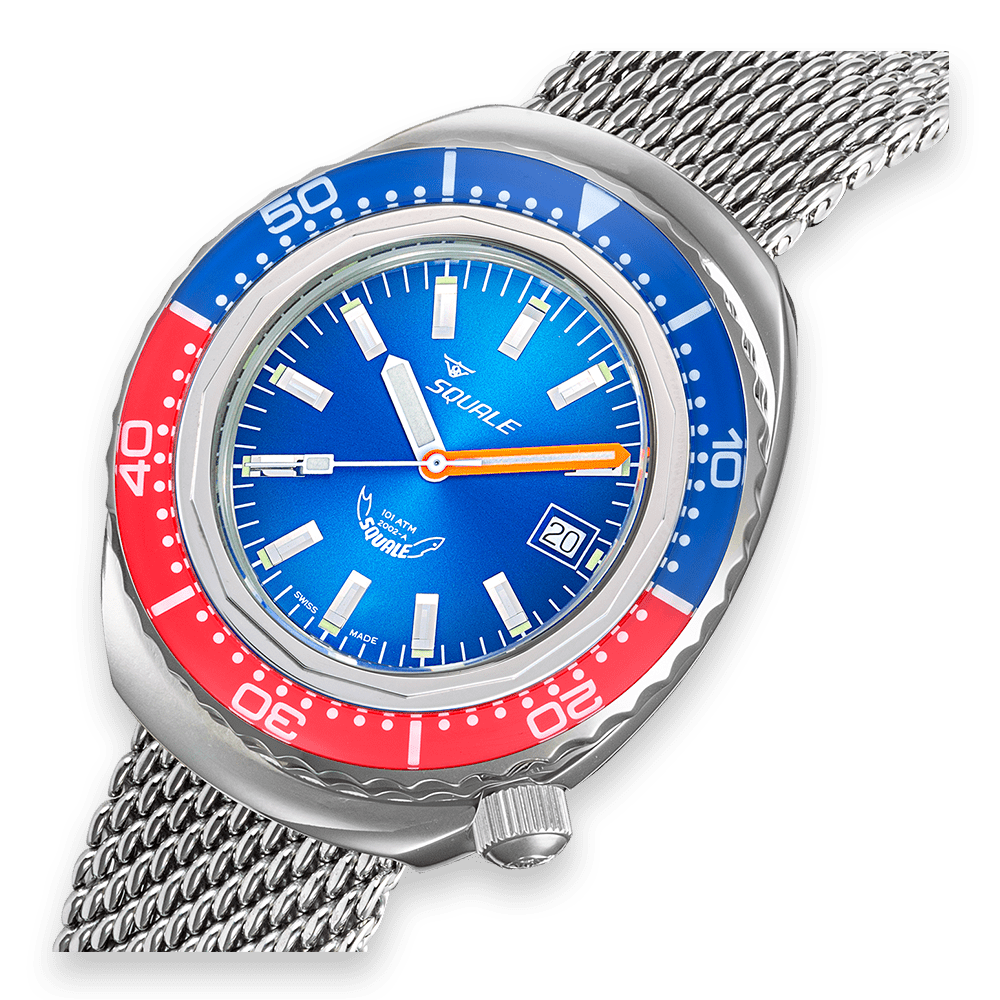 Squale 2002 Blue Red Milanaise